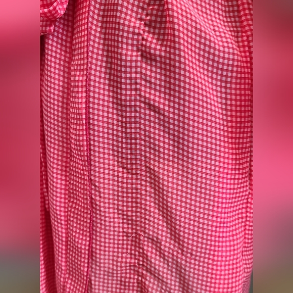 Murano Red Checkered Long Sleeve Short Lingerie Lounge Robe - Picture 11 of 11